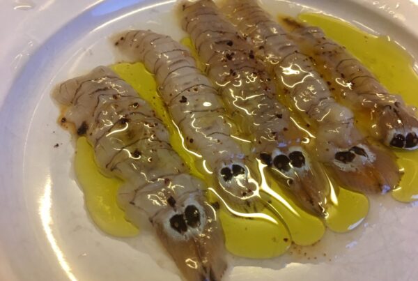 Canocchie crude con dry miso