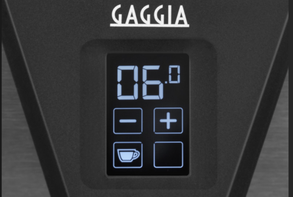 un particolare del macinacaffè Gaggia