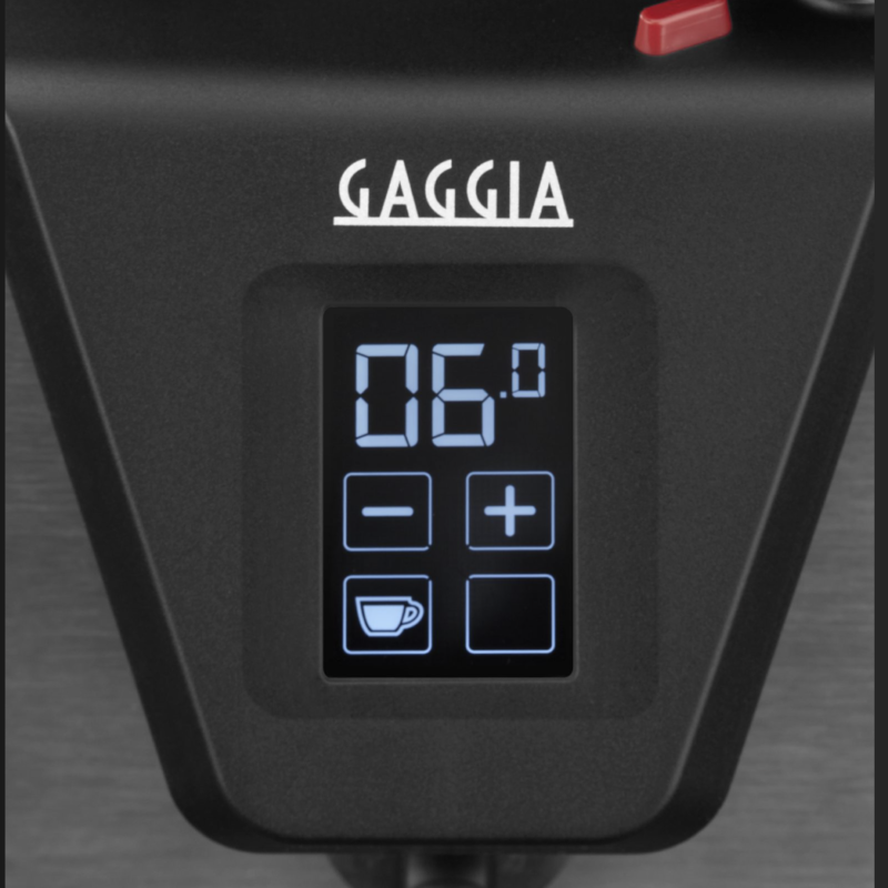 un particolare del macinacaffè Gaggia