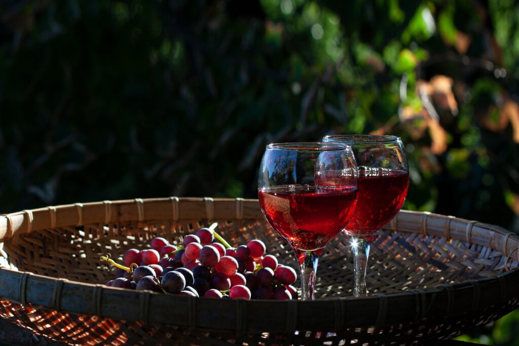 Calici di vino rosso