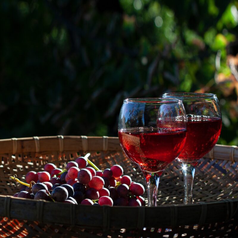 Calici di vino rosso