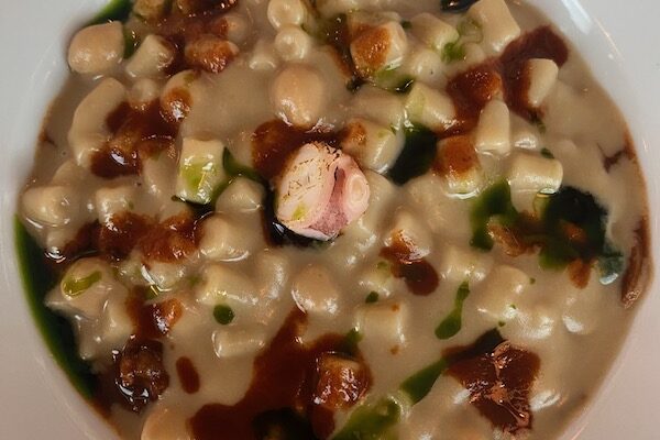 Ditalini-ai-ceci-arrabbiata-di-polpo e ajo bianco”