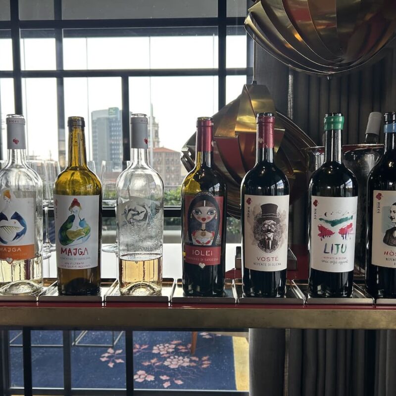 Le bottiglie della degustazione Iolei