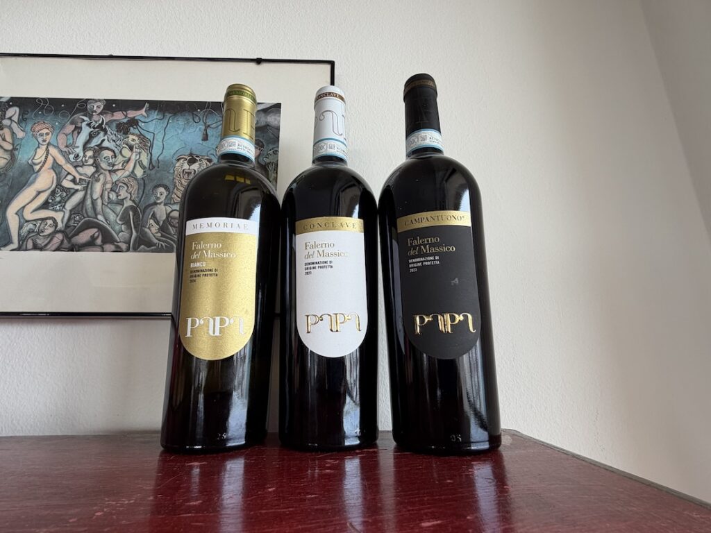 Il tris di vini Falerno di Gennaro Papa