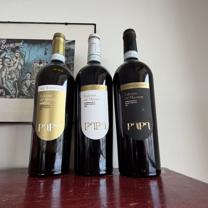 Il tris di vini Falerno di Gennaro Papa
