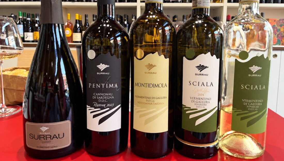 Le cinque etichette di Vigne Surrau presentate durante la masterclass