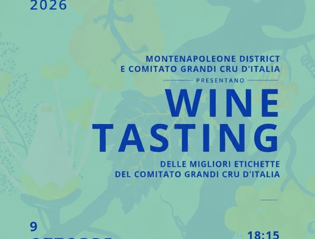 Grafica del Wine Tasting della Vendemmia 2026 al Four Seasons di Milano